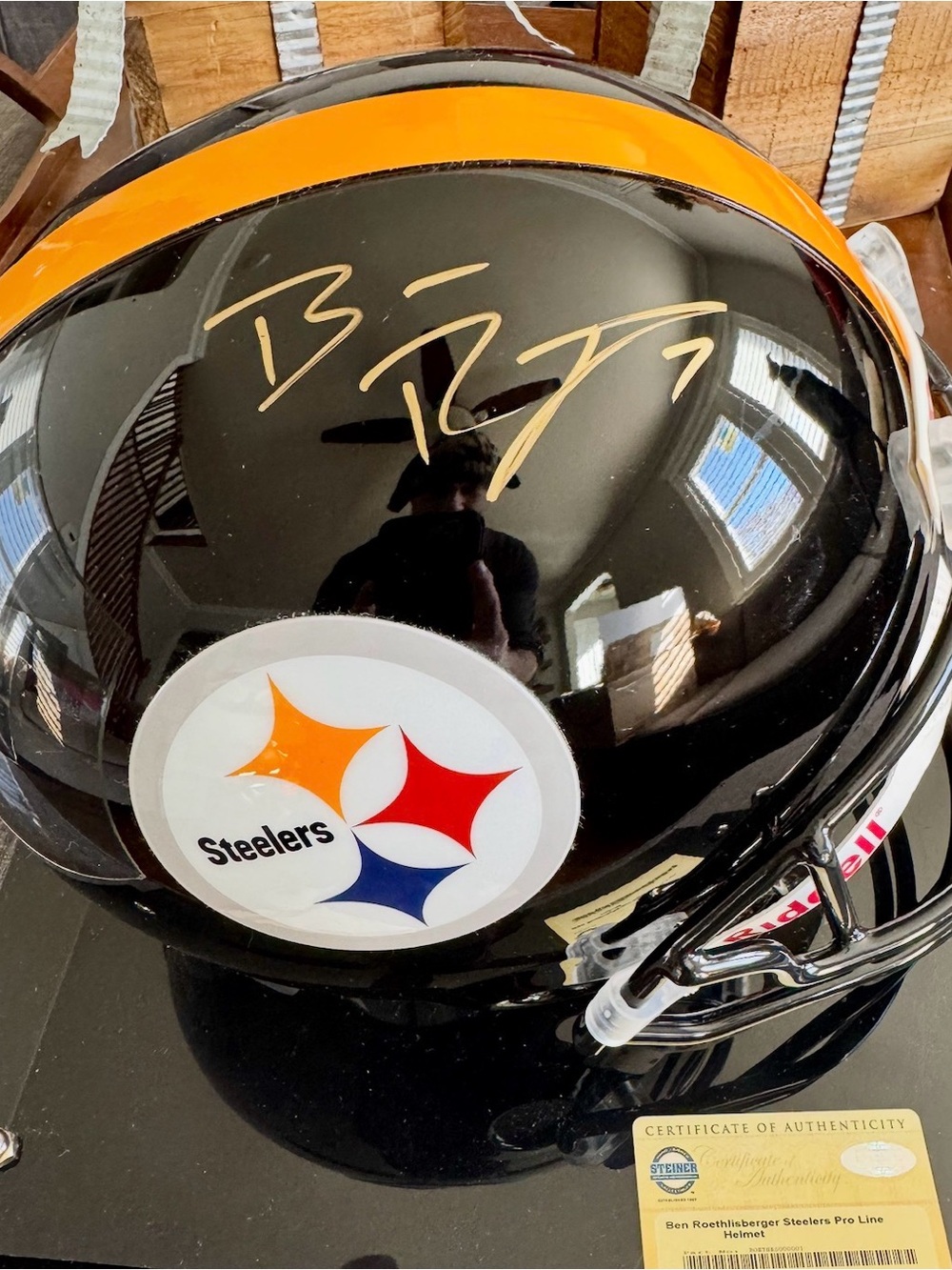 Ben Roethlisberger Signed Pittsburgh Steelers Pro Line Helmet Steiner COA